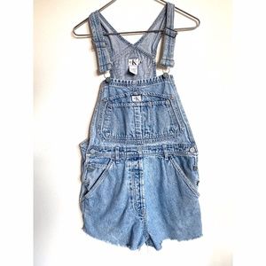 Vintage Overall Denim Shorts